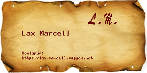 Lax Marcell névjegykártya