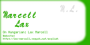 marcell lax business card